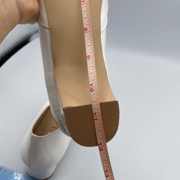 FSJ White Pointy Toe Flats Low Heel Slip On Casual - Picture 9 of 10